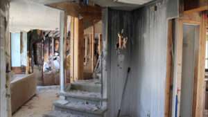 How does Intensa Dry handle structural damage during fire reconstruction?