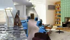 How do we handle water-damaged hardwood floors?