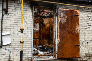 house with fire damage