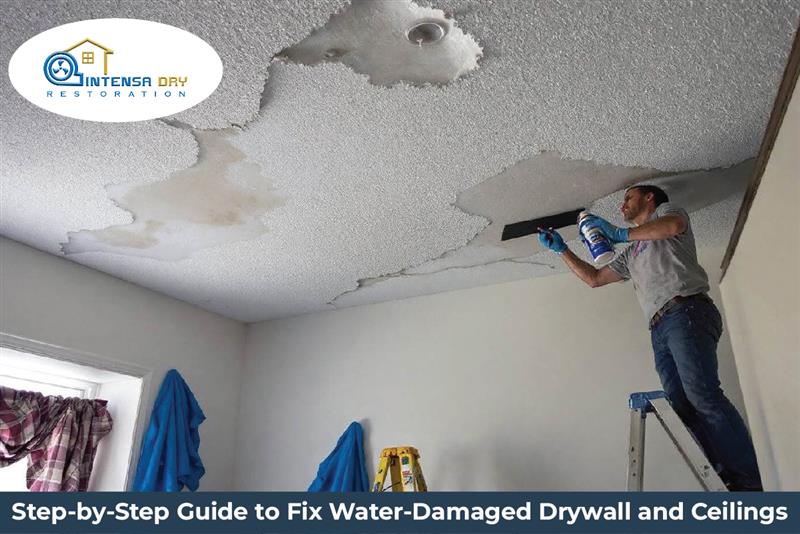 Step-by-Step Guide to Fix Water-Damaged Drywall and Ceiling