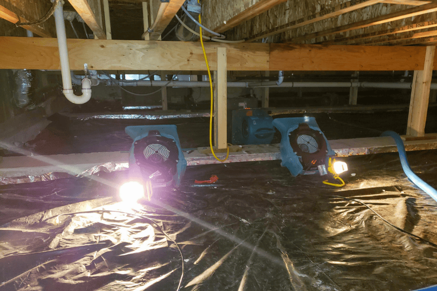 crawl space water mitigation