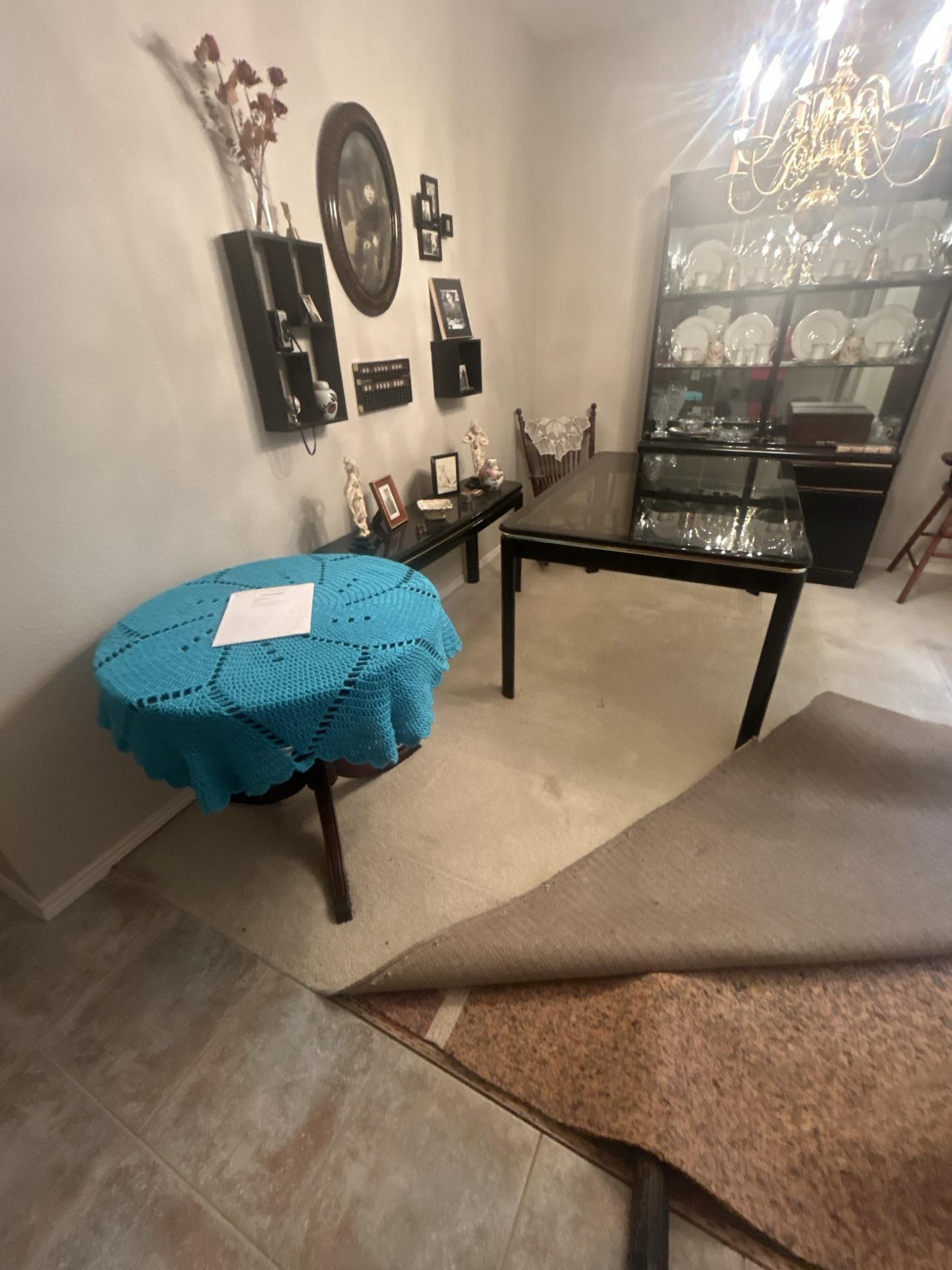 Dining room water damage restoration