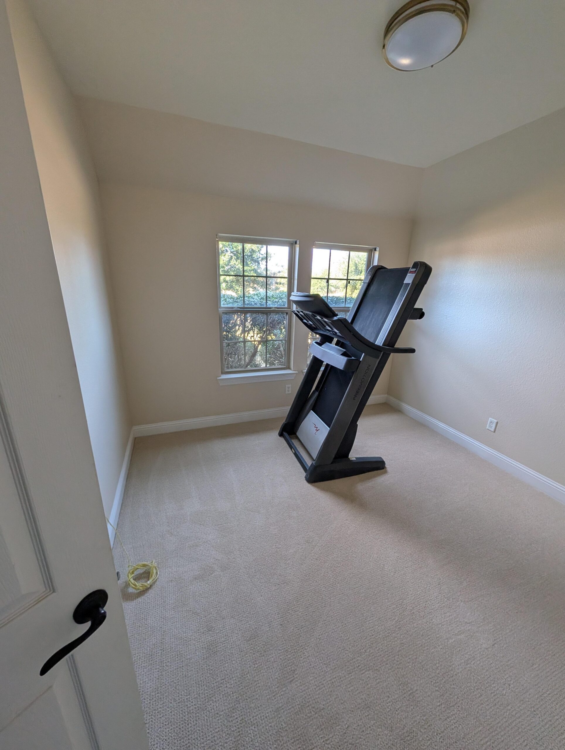 Bedroom completely restored after attic leak damage