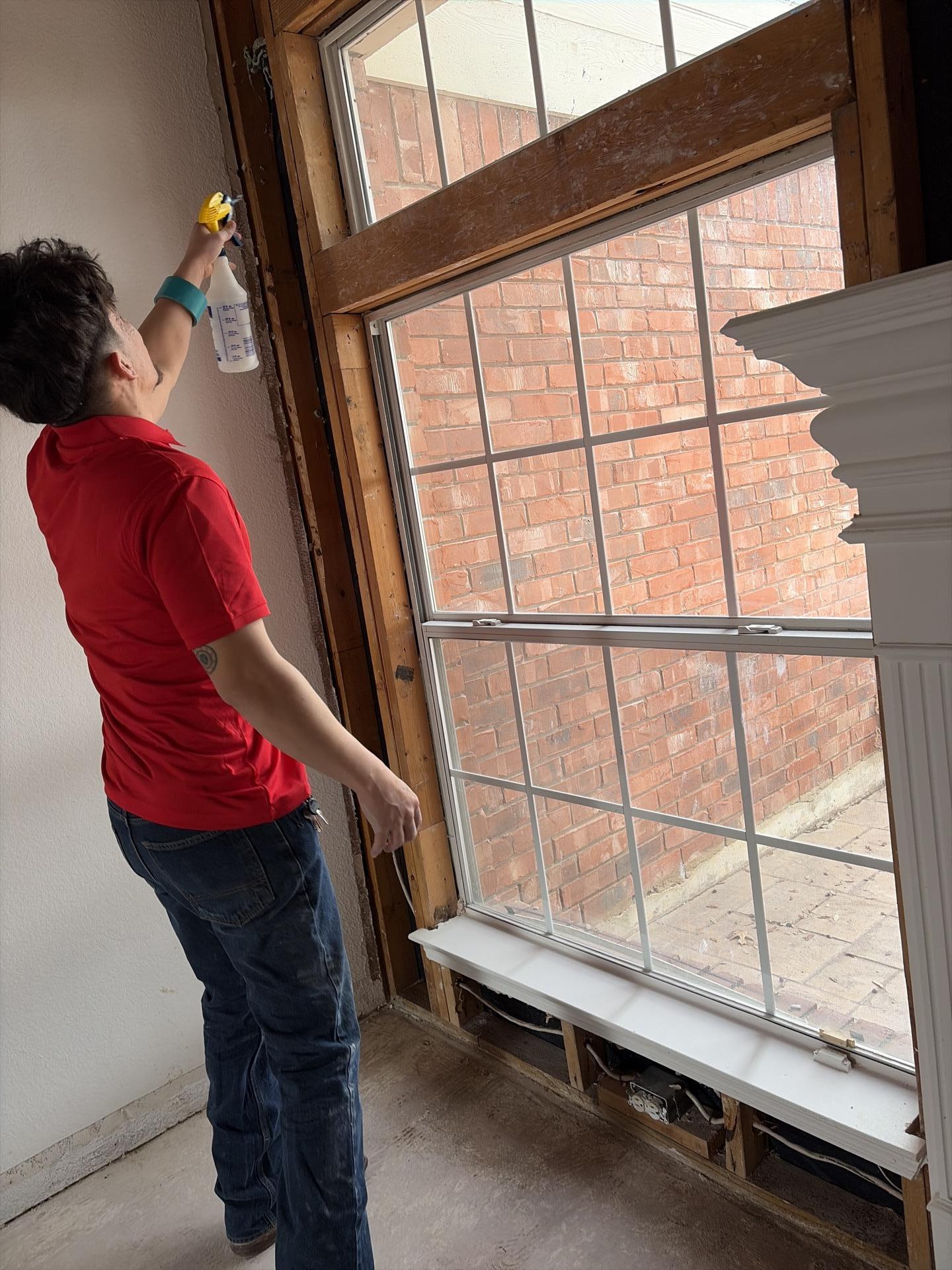 Antimicrobial spraying after demolition