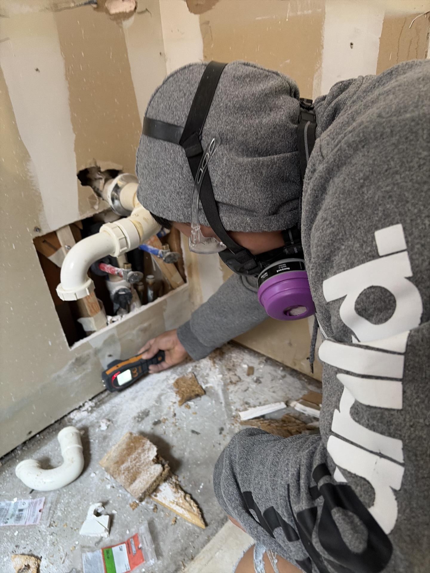 Removal of water-damaged drywall