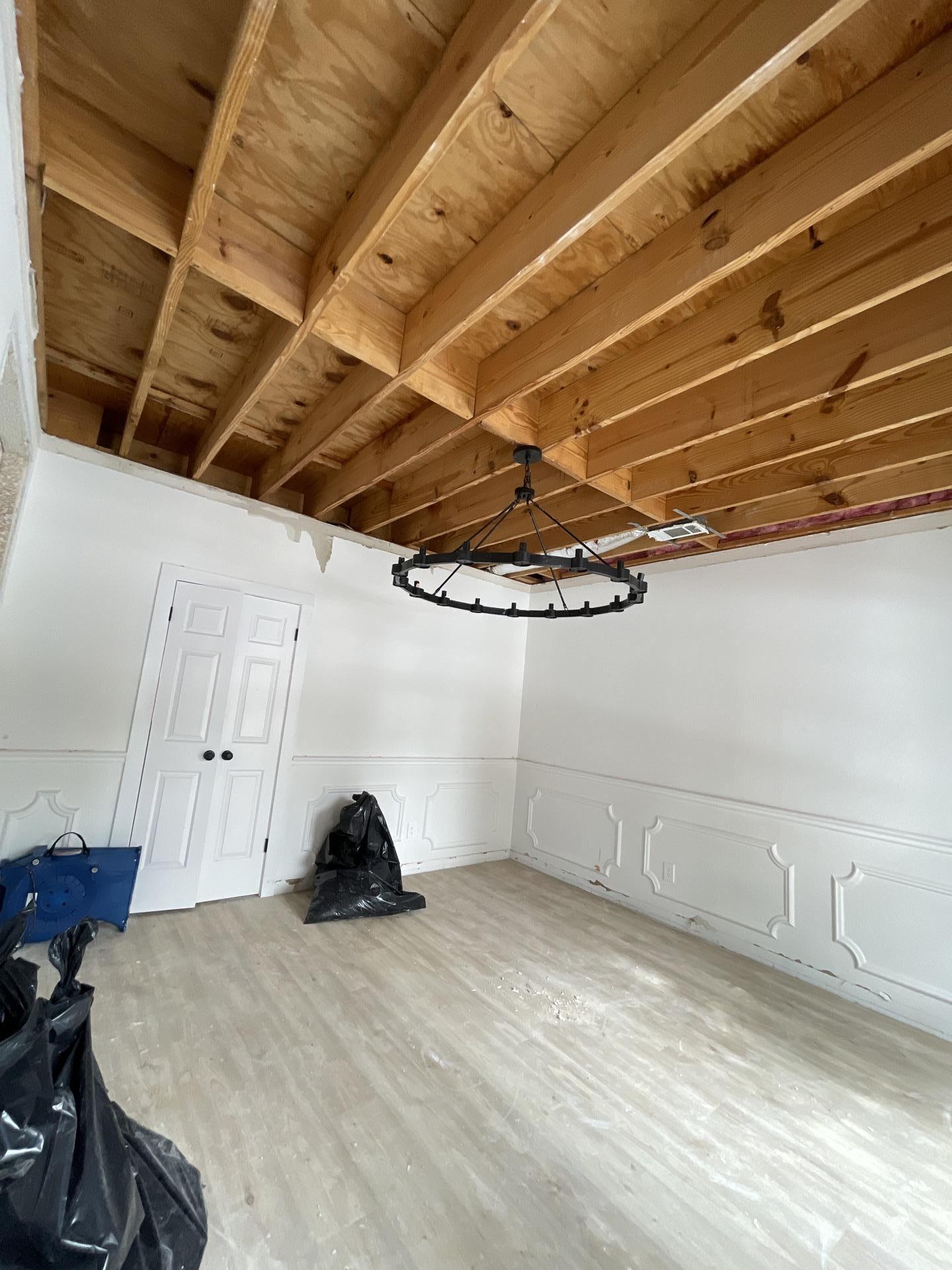 Dining room ceiling demolition