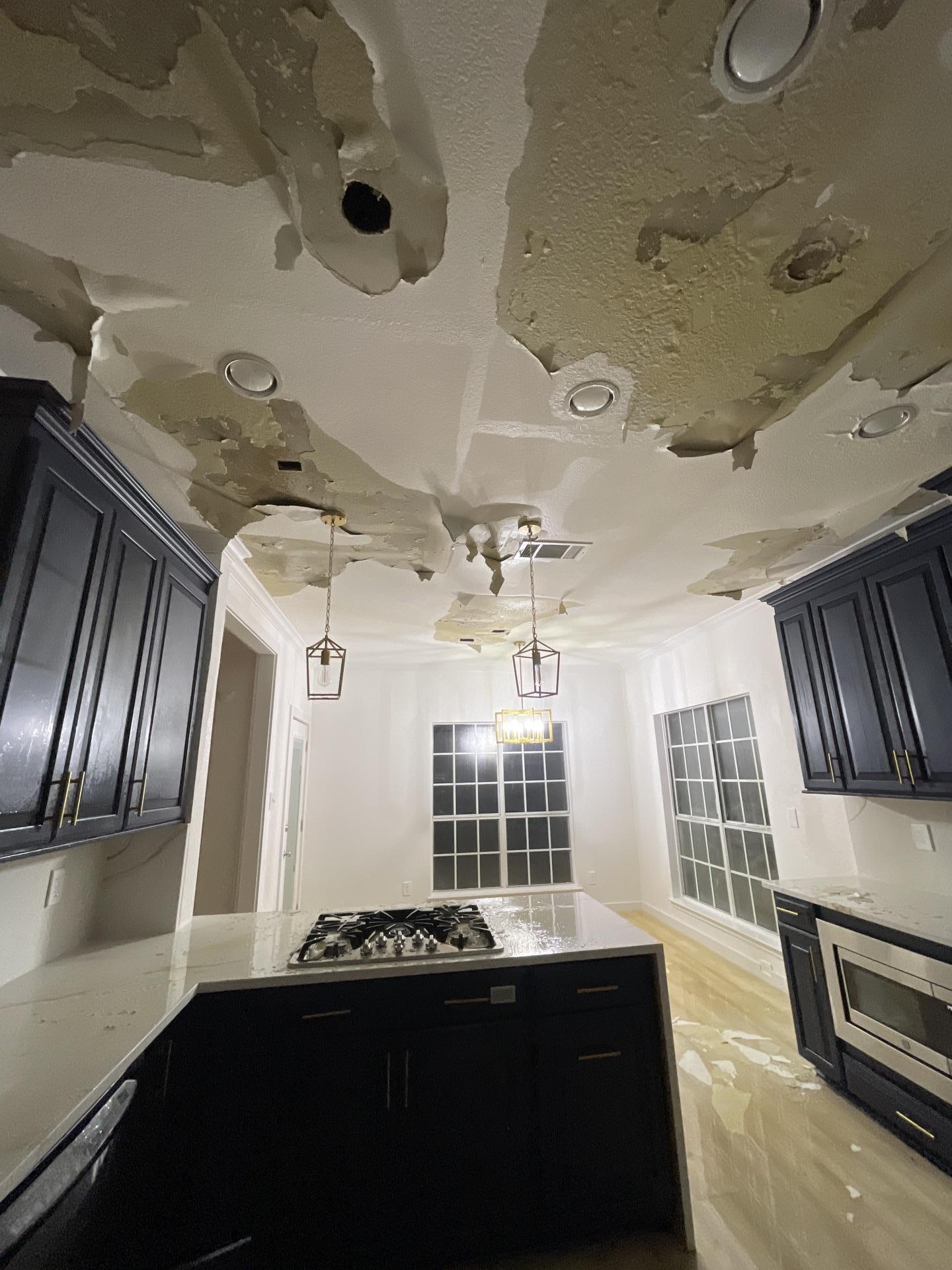 Kitchen ceiling water damage