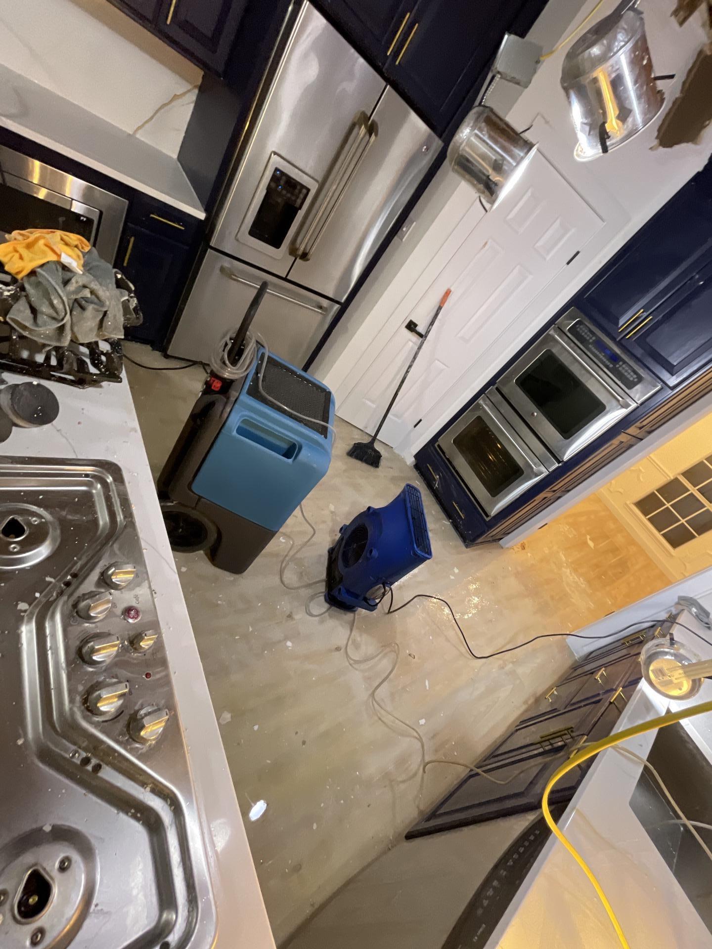 Kitchen drying equipment in place