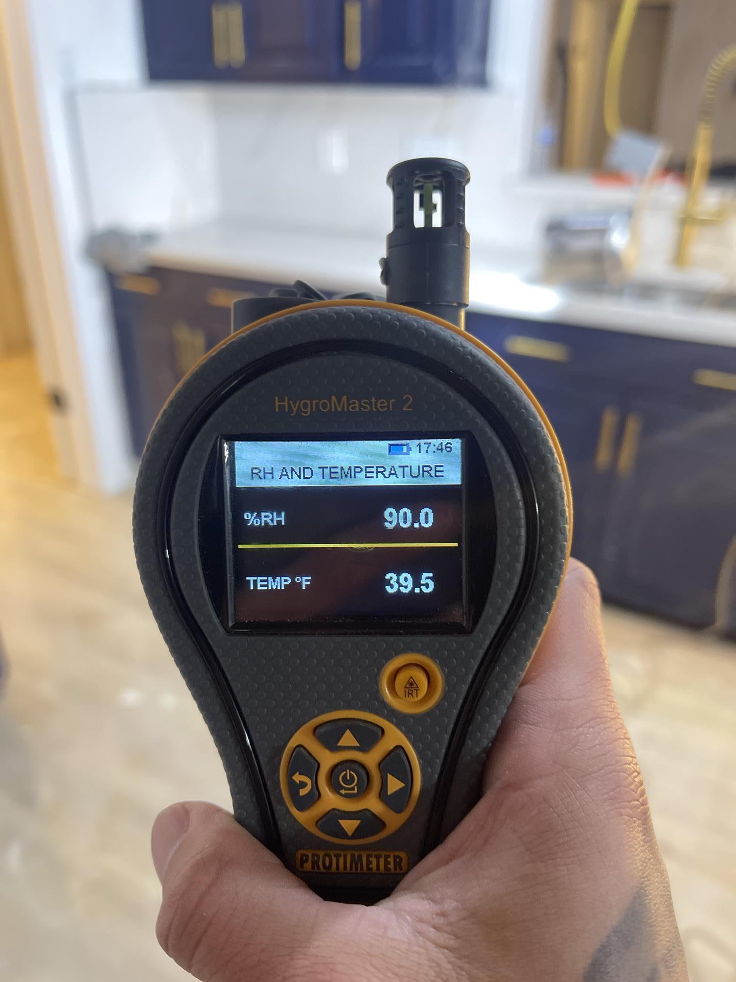 Moisture and temperature readings