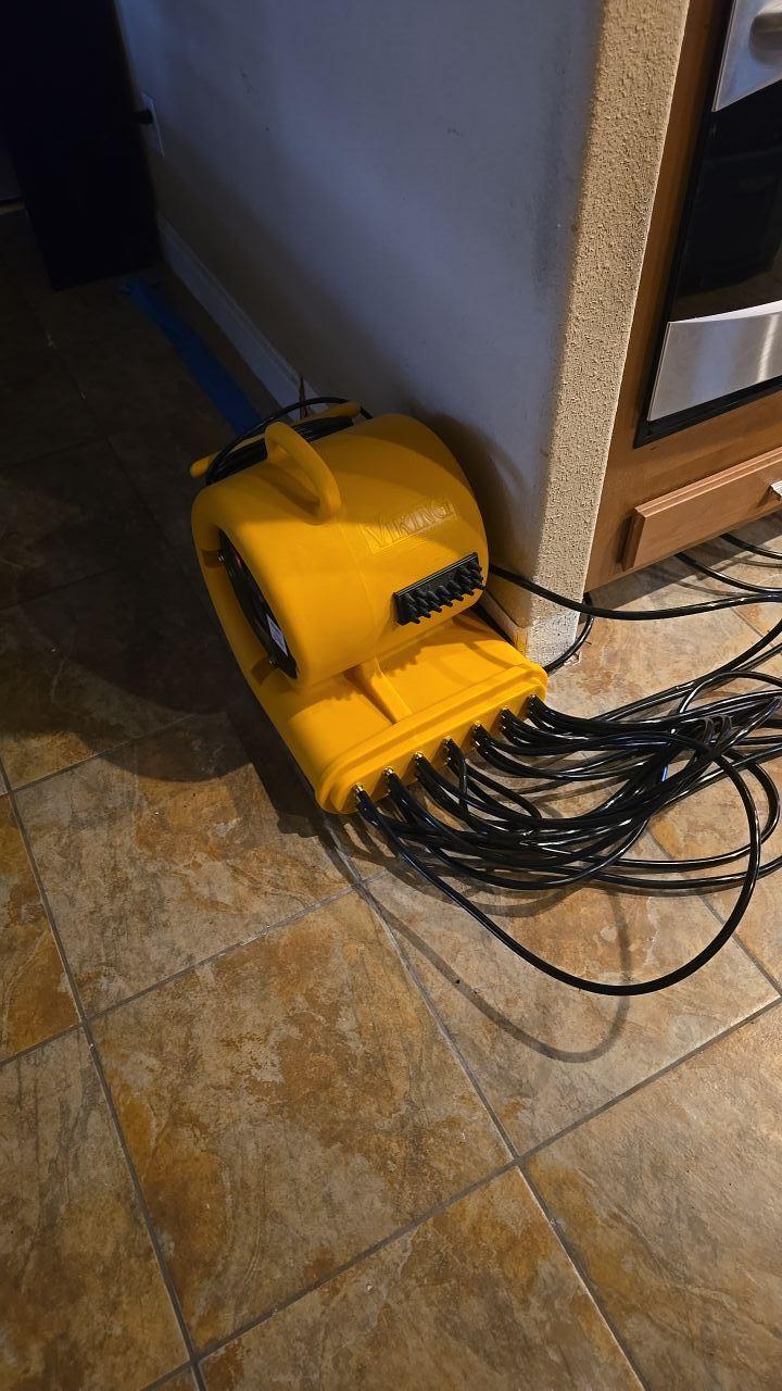 Heat dryer installed in wall cavity to accelerate drying