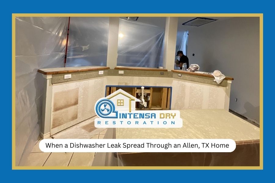 When a Dishwasher Leak Spread Through an Allen, TX Home