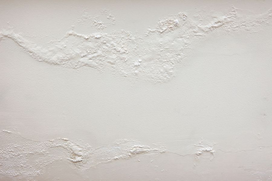 Moisture bubbled wall paint