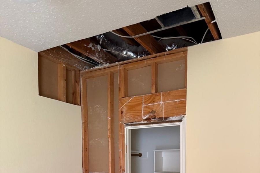 Plumbing failures that cause interior water damage and insurance claims