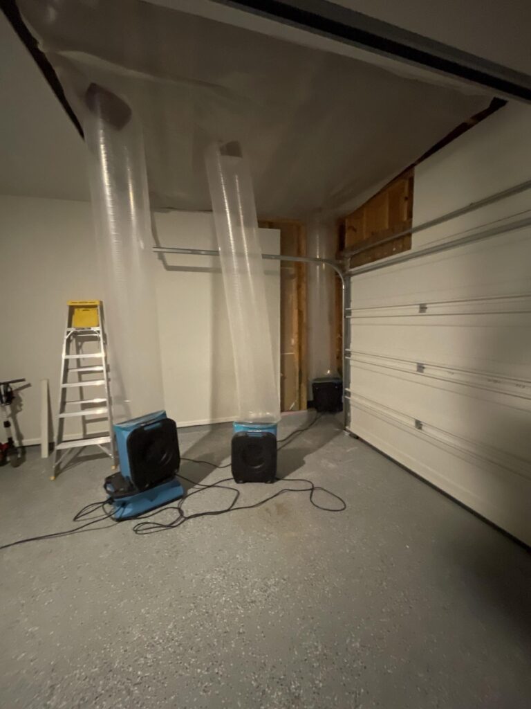 drying and air scrubbing in the garage