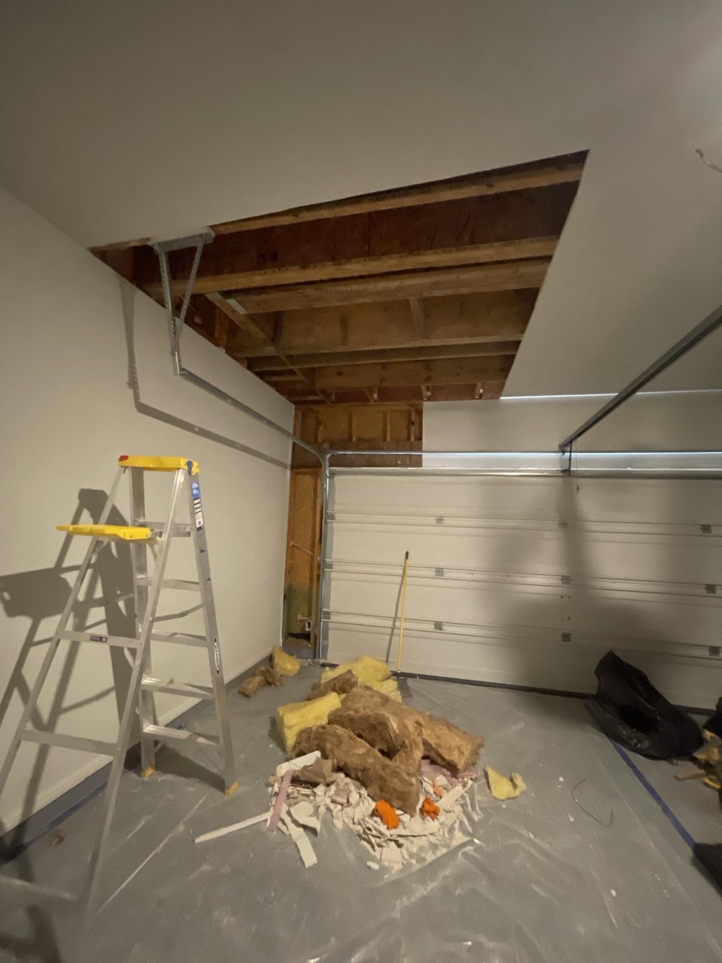 Exposed garage structure